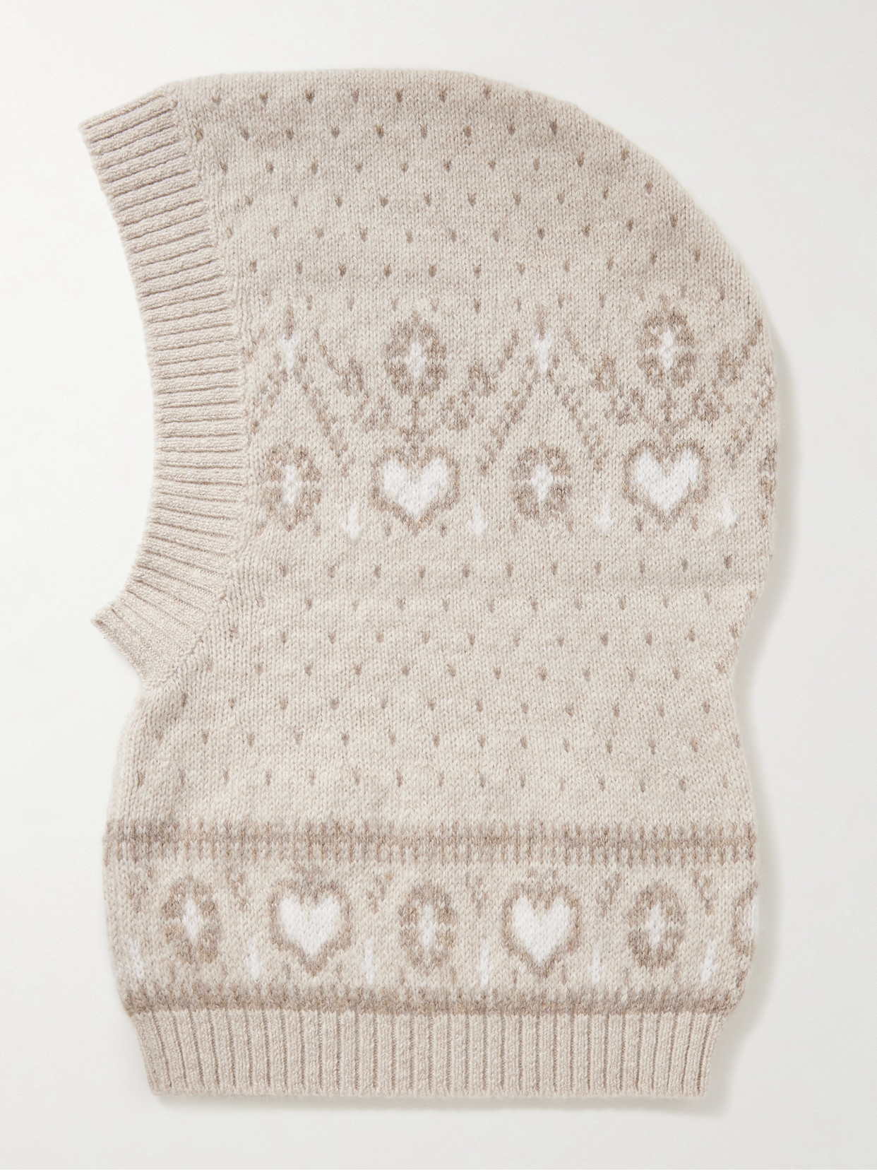Khaite Caspian Fair Isle Cashmere Balaclava In Multi