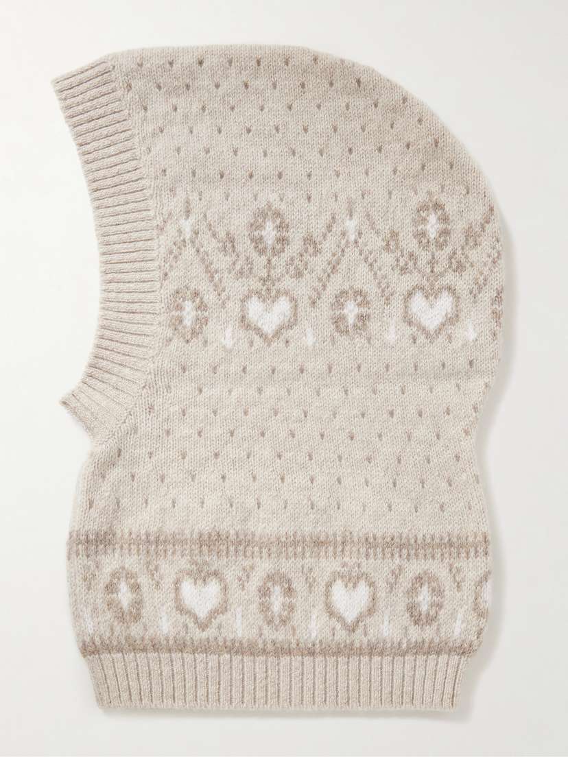 Khaite Caspian Fair Isle Cashmere Balaclava