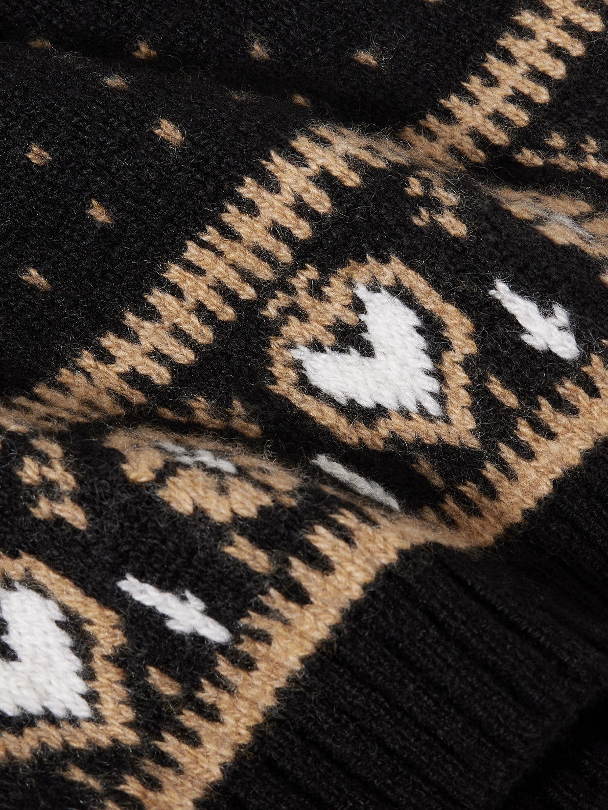 Khaite Caspian Fair Isle Cashmere Balaclava In Brown
