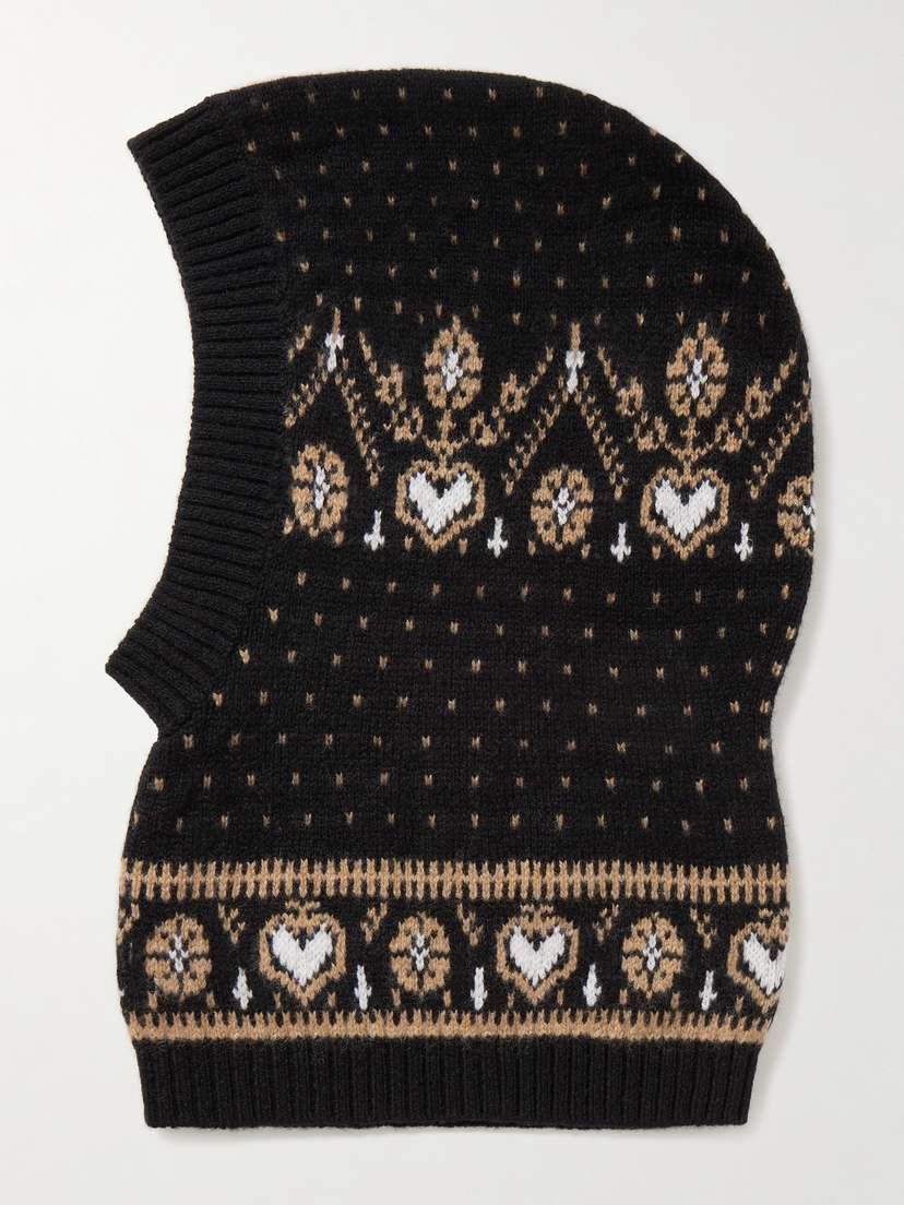 Khaite Caspian Fair Isle Cashmere Balaclava