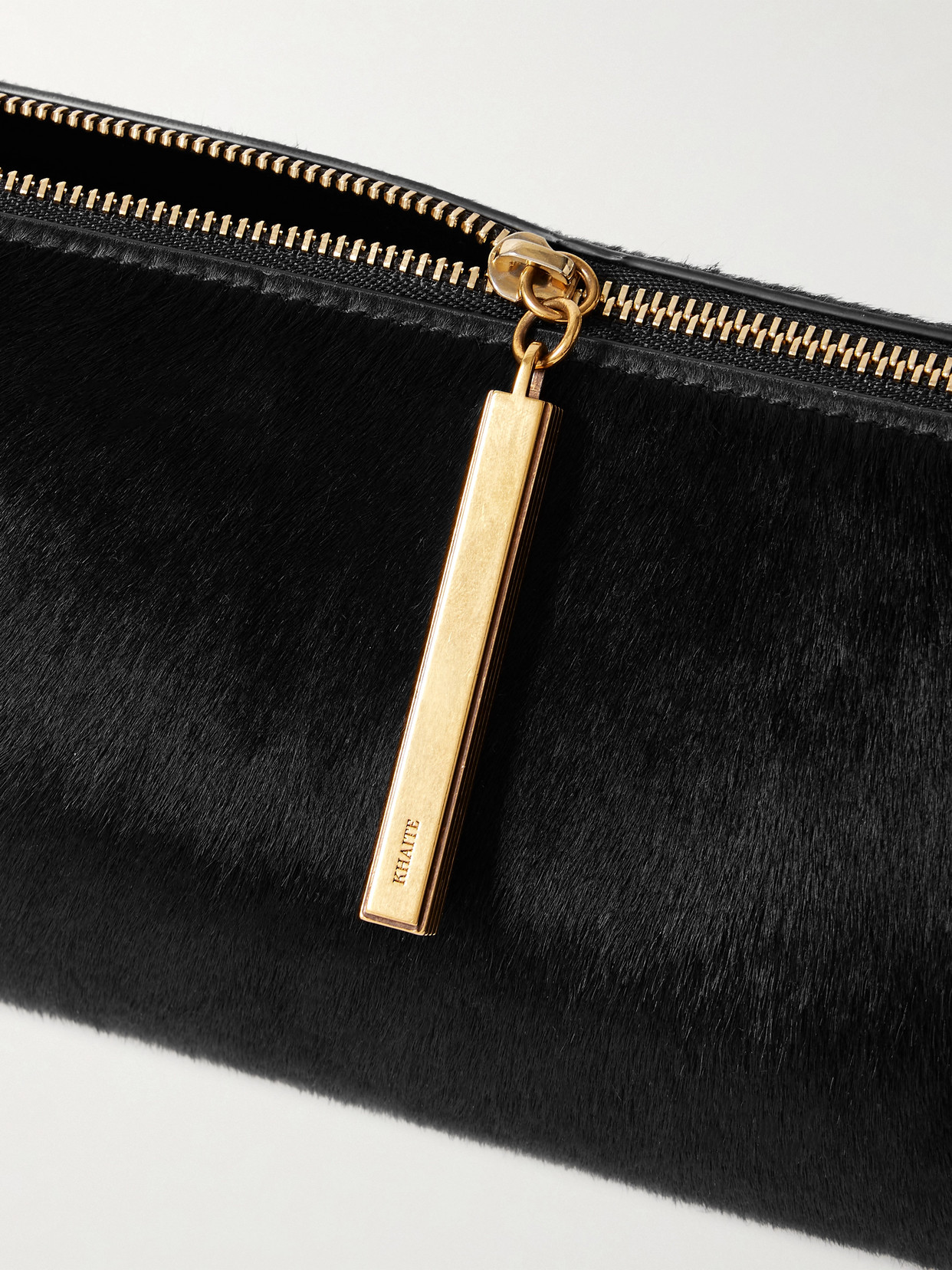Khaite Kye Calf Hair Clutch In Black