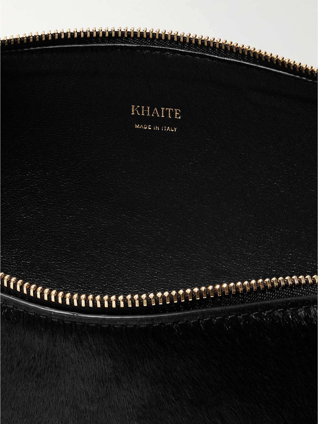Khaite Kye Calf Hair Clutch In Black
