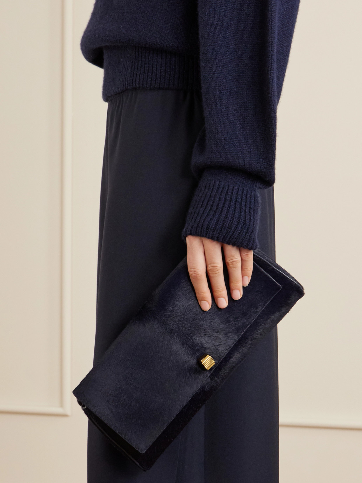 Audrey Calf Hair Clutch