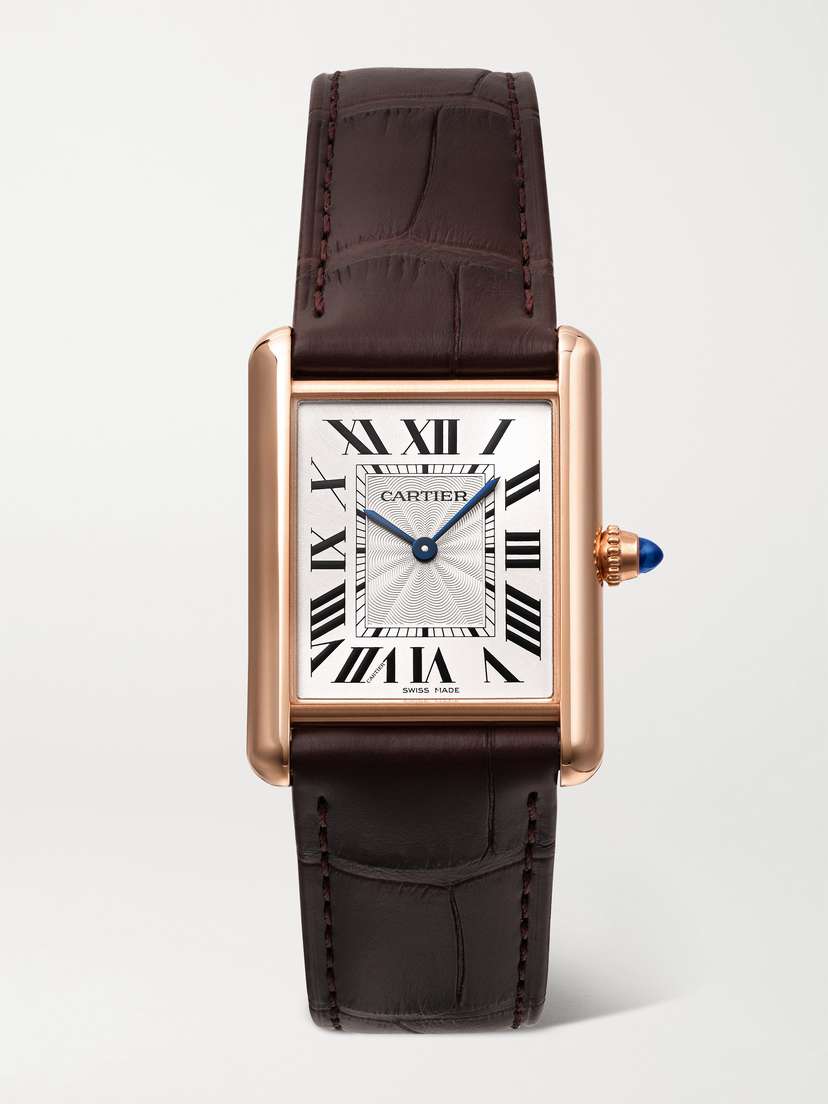 Cartier Tank Louis 33.7mm Medium 18-karat Gold And Alligator Watch