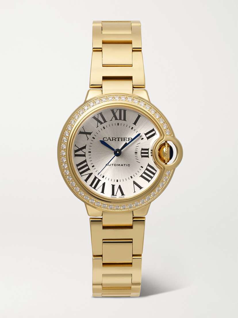 Cartier Ballon Bleu De  Automatic 33mm 18-karat Gold And Diamond Watch