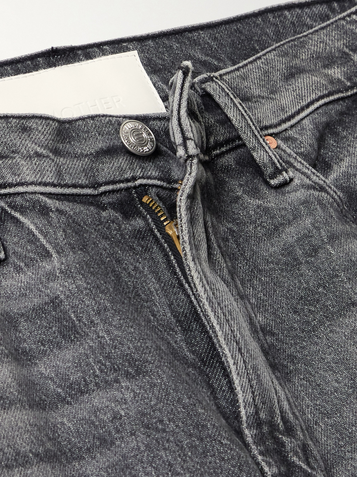 Mother The Insider Skimp High-rise Bootcut Jeans In Gray