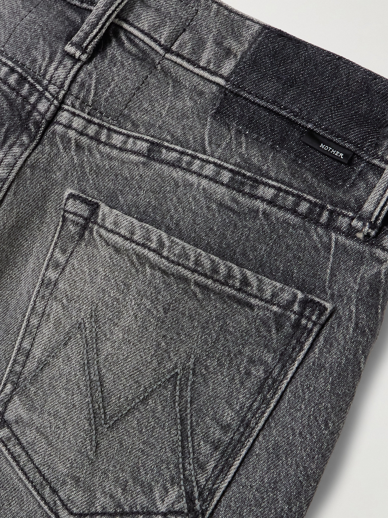 Mother The Insider Skimp High-rise Bootcut Jeans In Gray