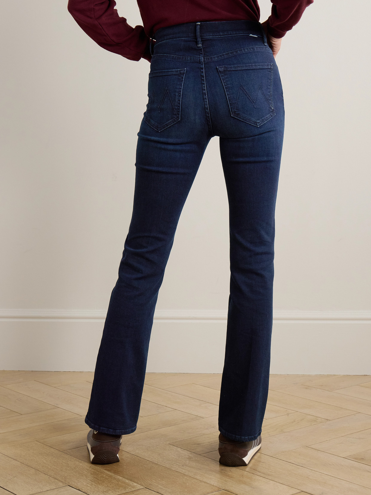 Mother The Smokin Skimp High-rise Bootcut Jeans In Blue