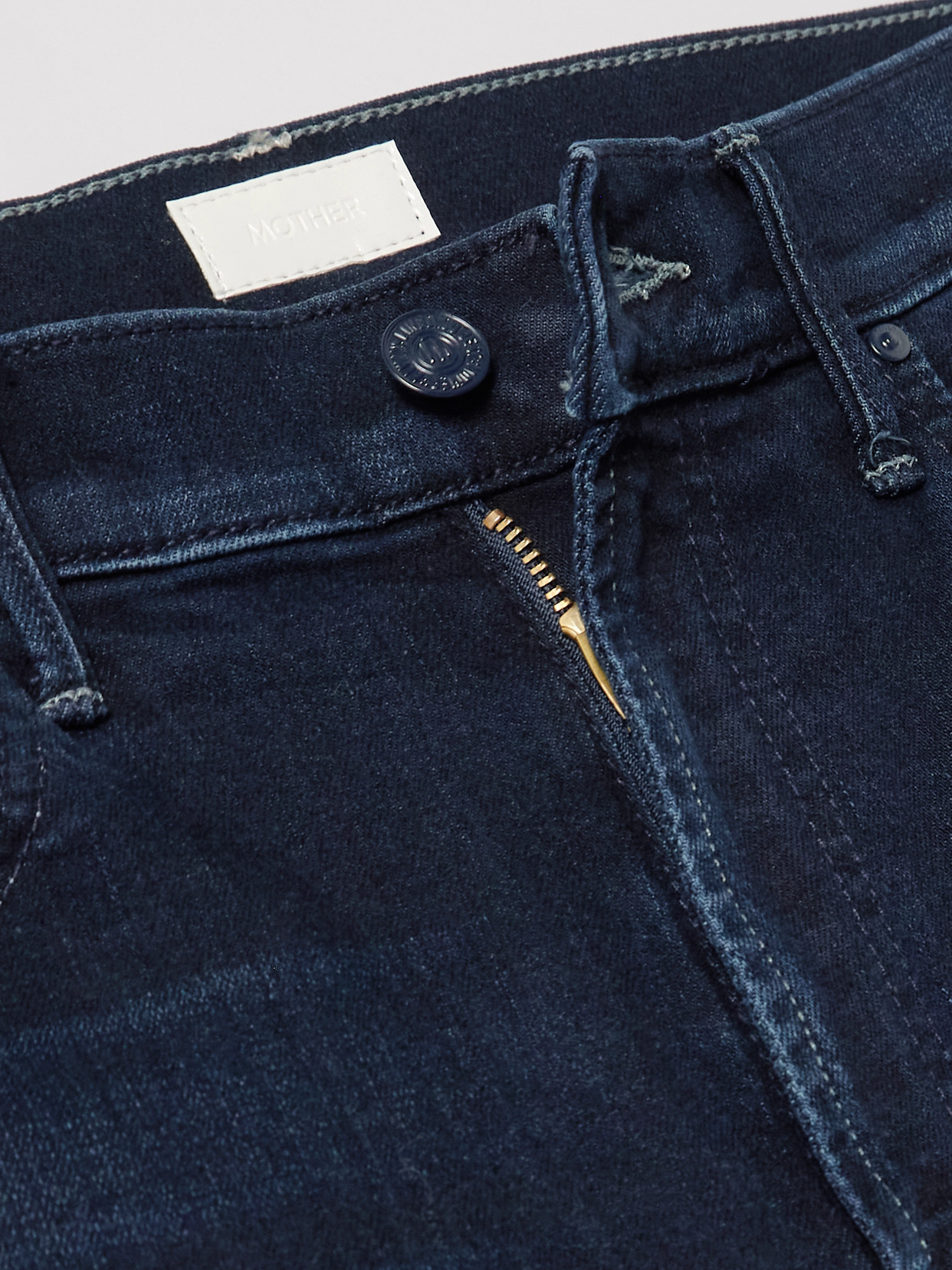 Mother The Smokin Skimp High-rise Bootcut Jeans In Blue