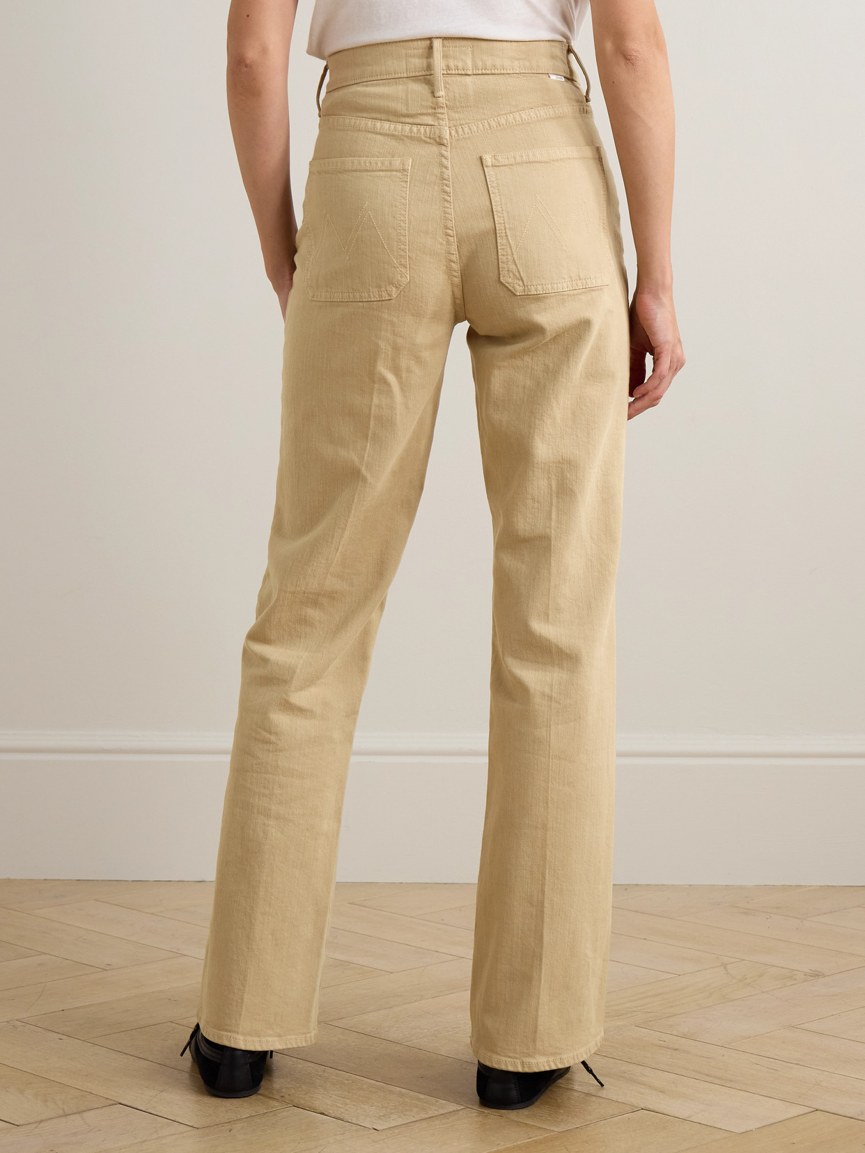 Mother Booke Sneak High-rise Bootcut Jeans In Brown