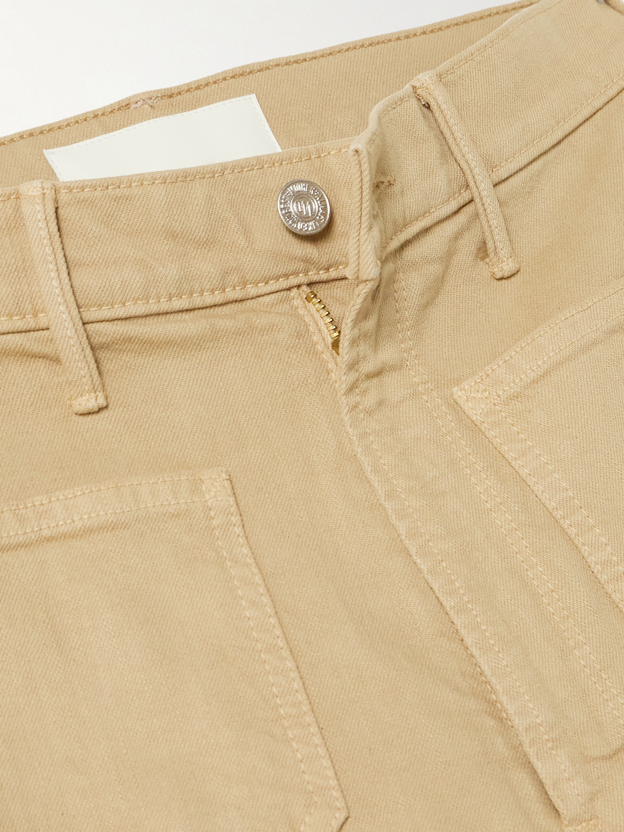 Mother Booke Sneak High-rise Bootcut Jeans In Brown