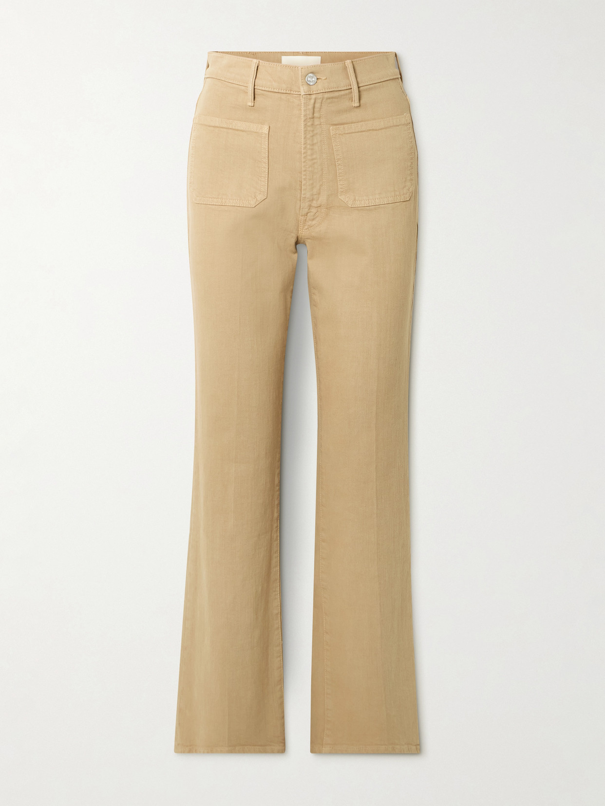Mother Booke Sneak High-rise Bootcut Jeans In Brown