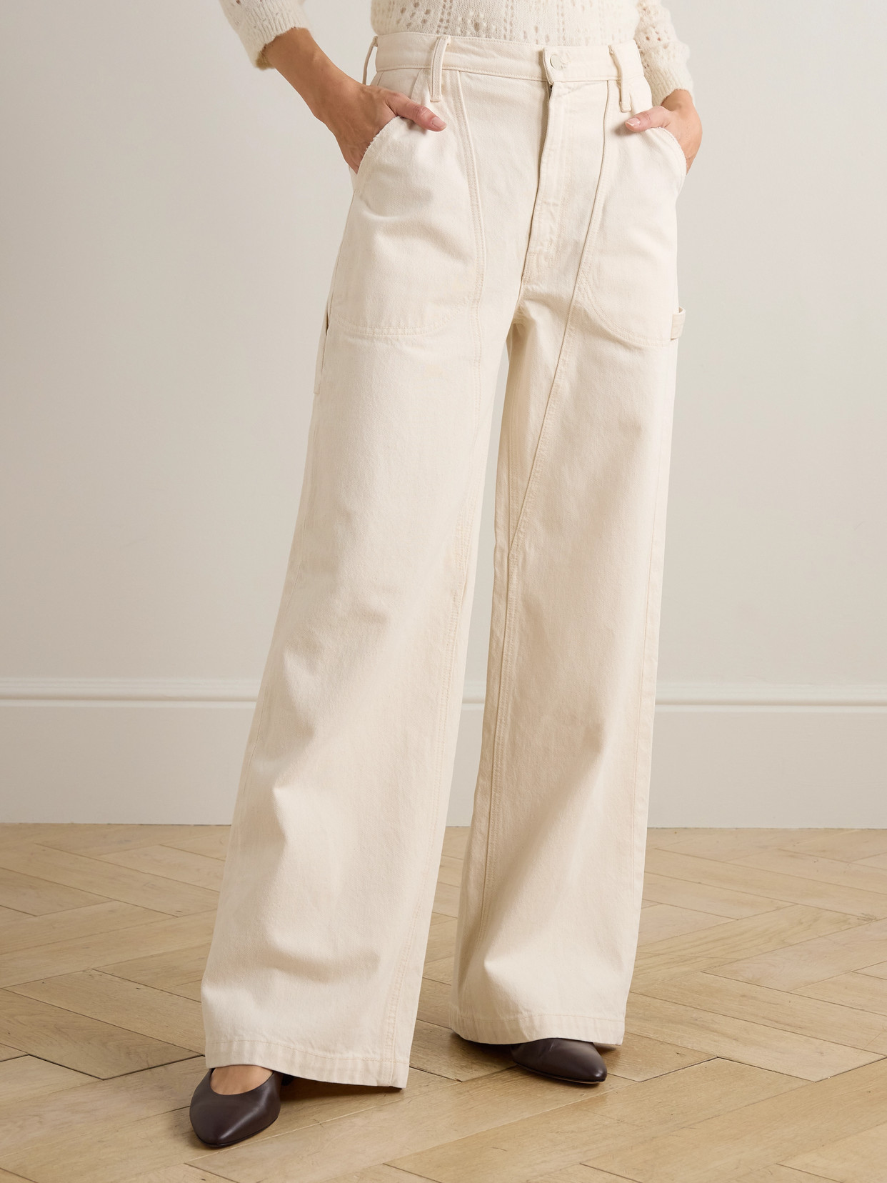 The Chisel Sneak High-Rise Straight-Leg Jeans
