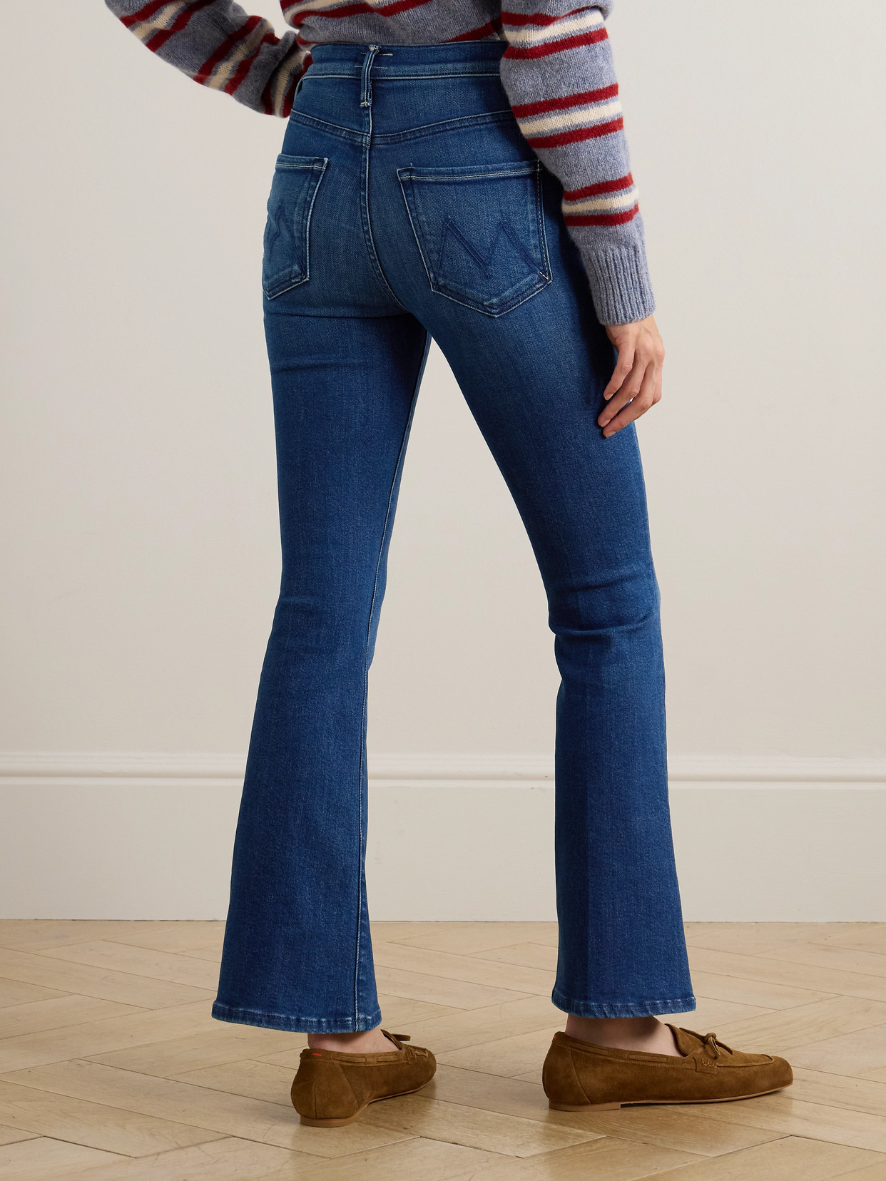 Mother The Weekender High-rise Bootcut Jeans In Blue