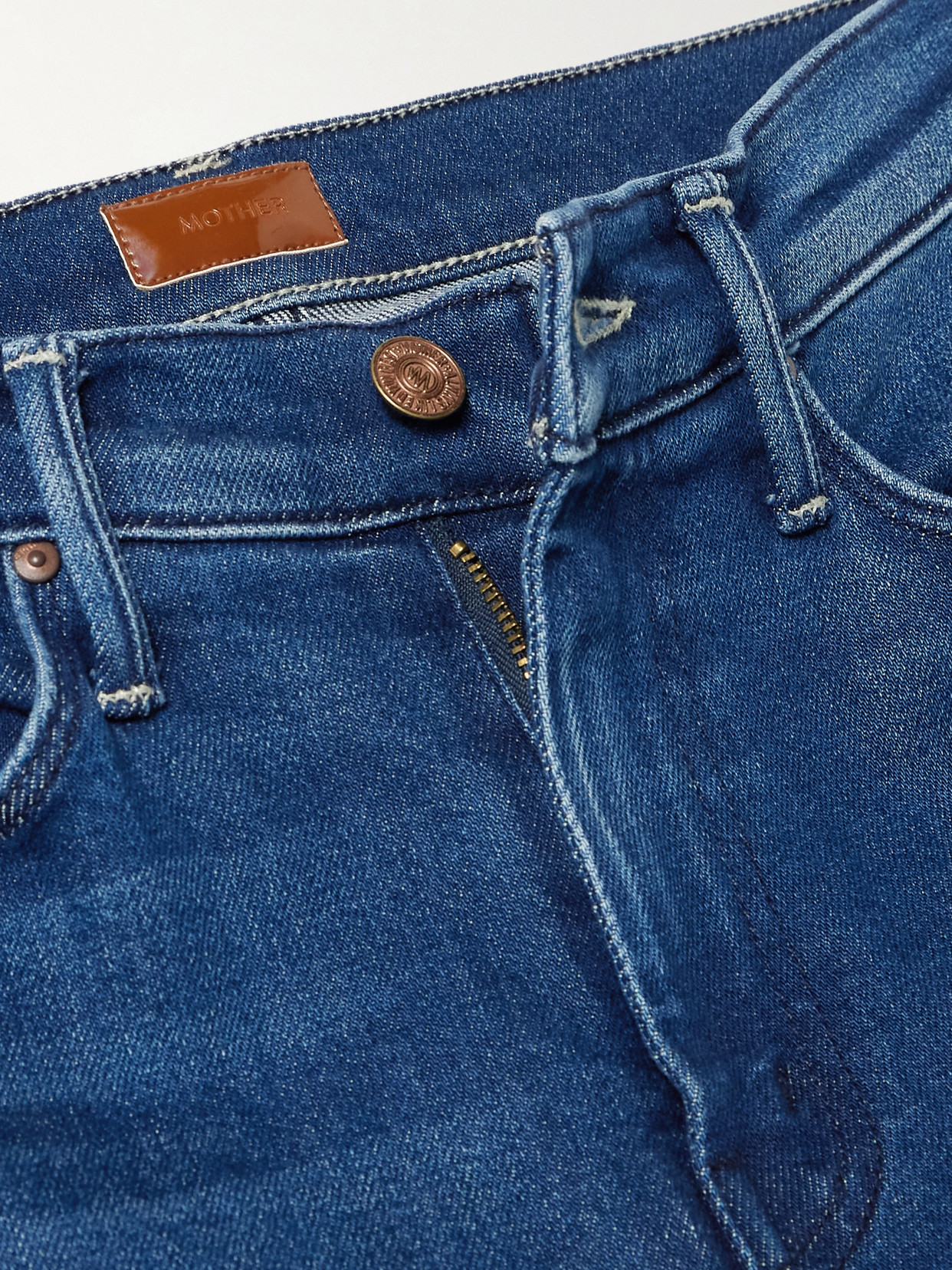 Mother The Weekender High-rise Bootcut Jeans In Blue