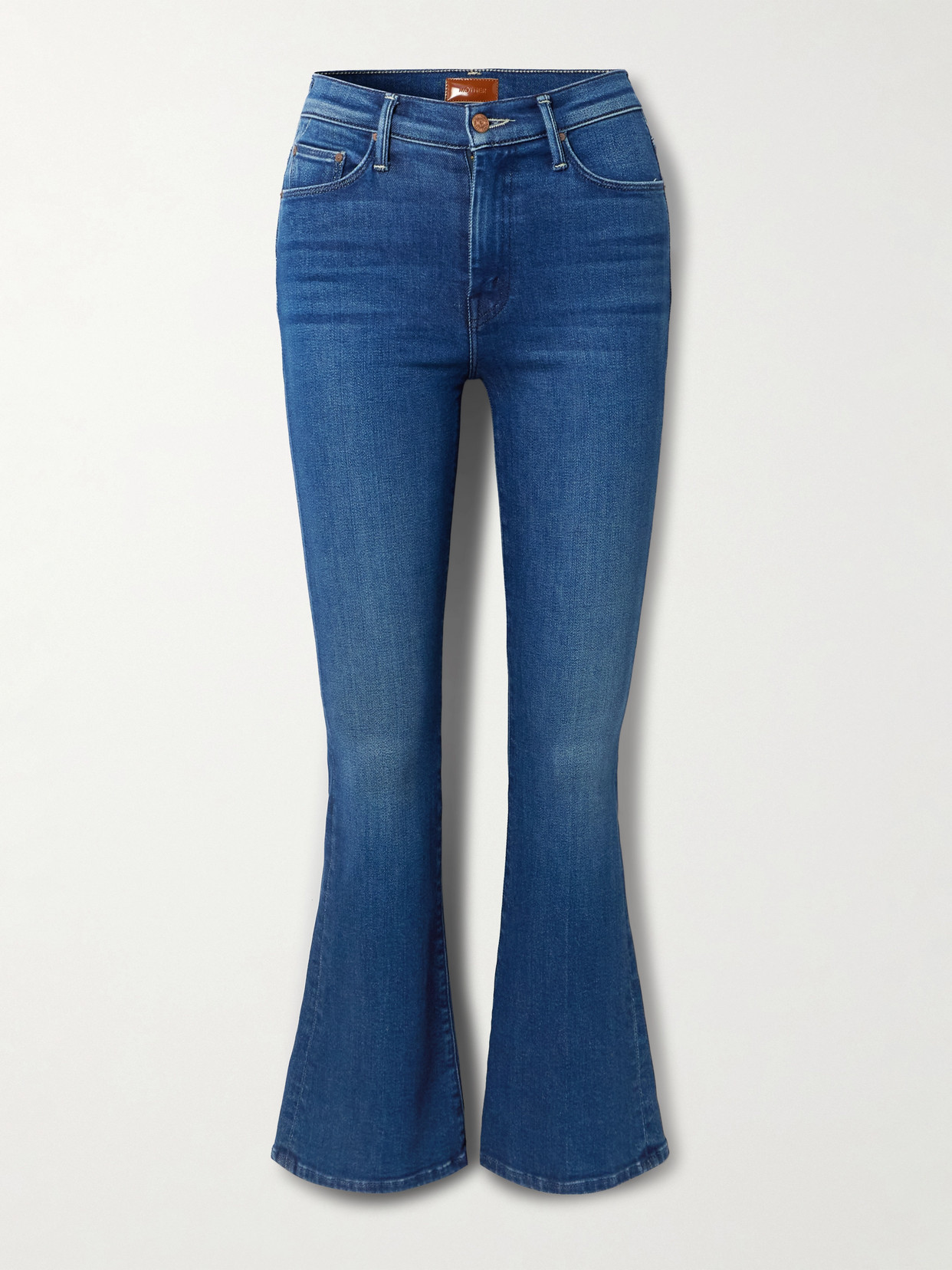 Mother The Weekender High-rise Bootcut Jeans In Blue