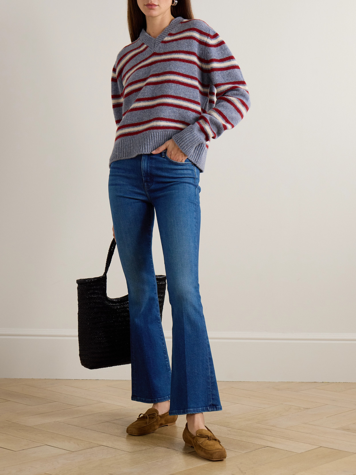 Mother The Weekender High-rise Bootcut Jeans In Blue