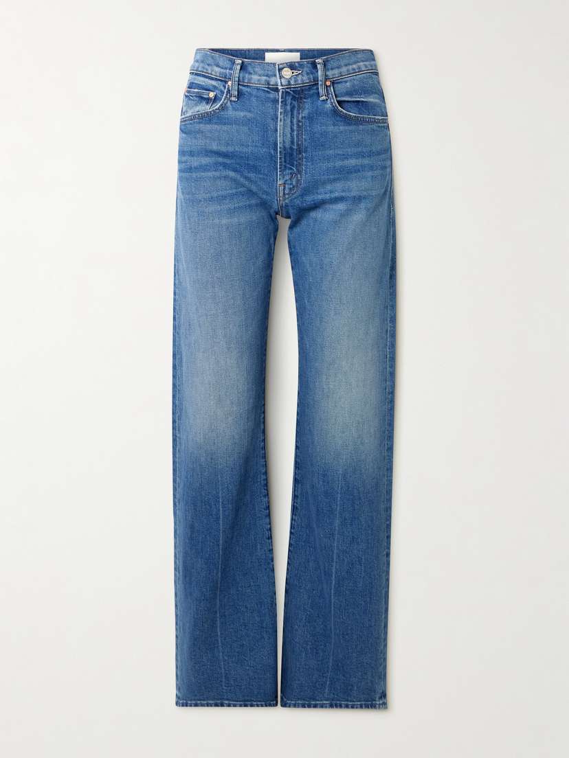 Mother Lasso Sneak Mid-rise Straight-leg Jeans