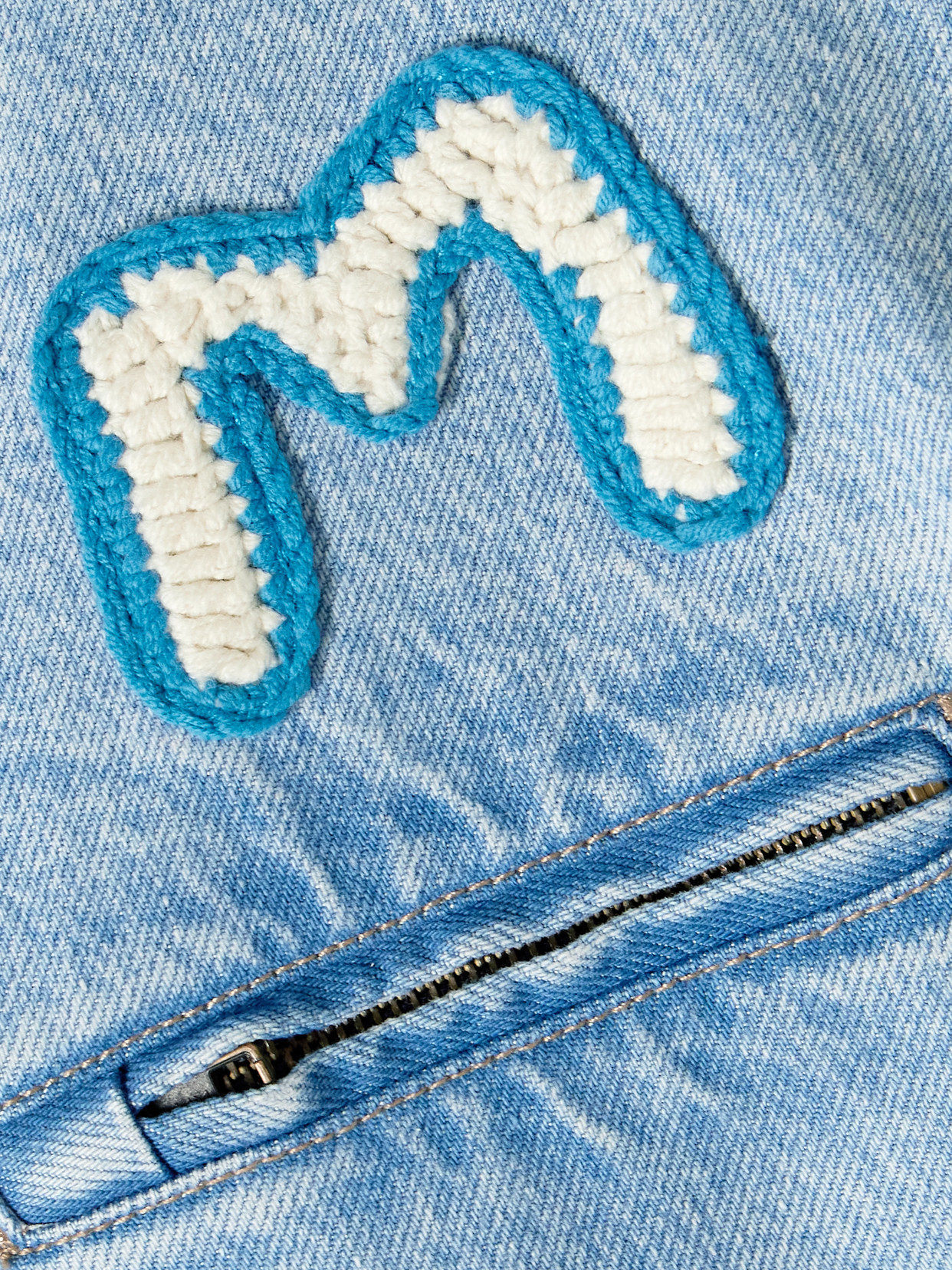 The Super Sizer Corduroy-Trimmed Appliquéd Denim Jacket
