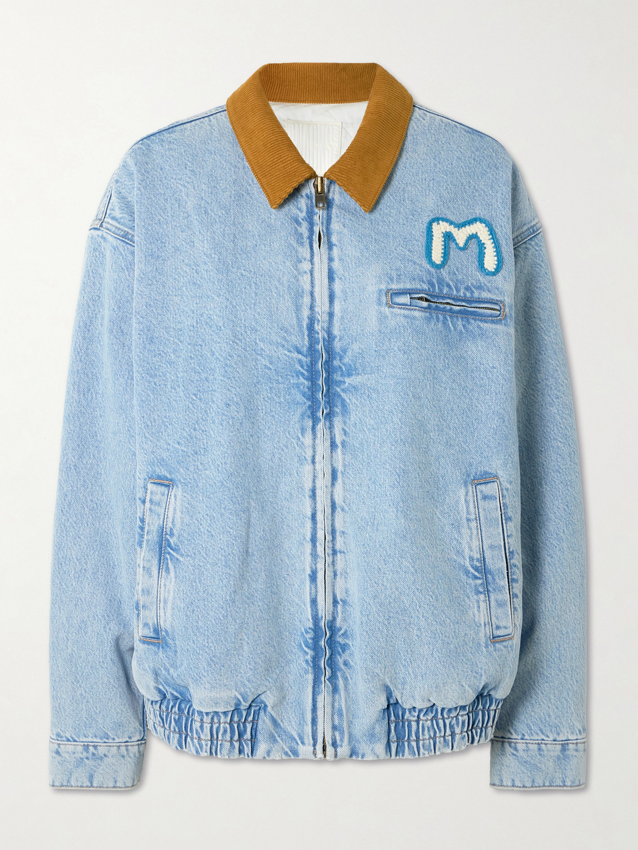 Mother Super Sizer Jacket In Deep Fried In Blue