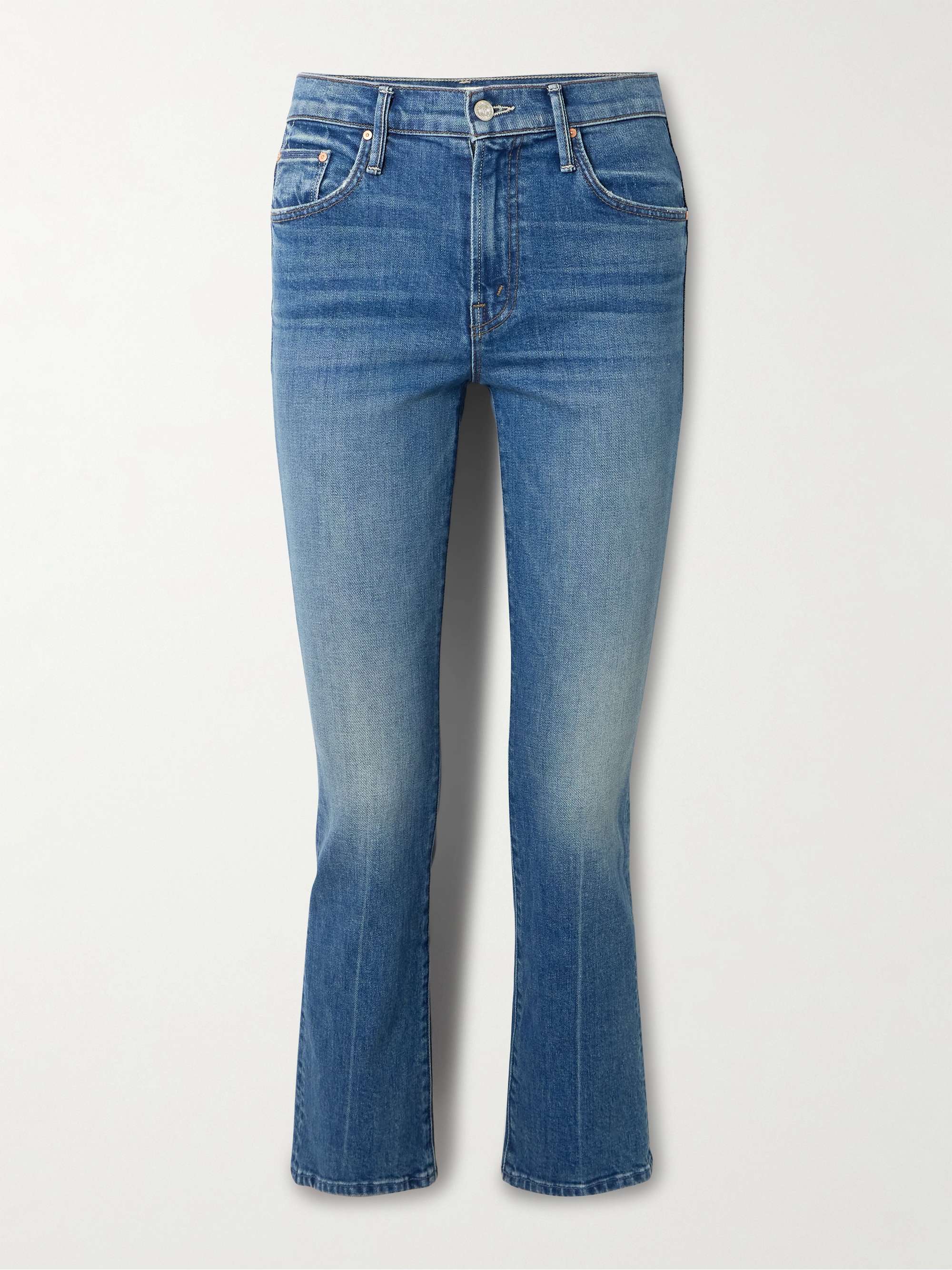 MOTHER The Insider cropped high-rise flared jeans