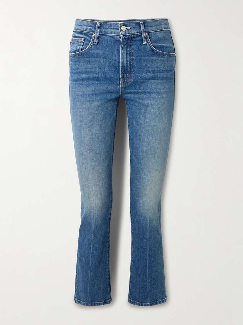 Mother The Insider Cropped High-rise Bootcut Jeans