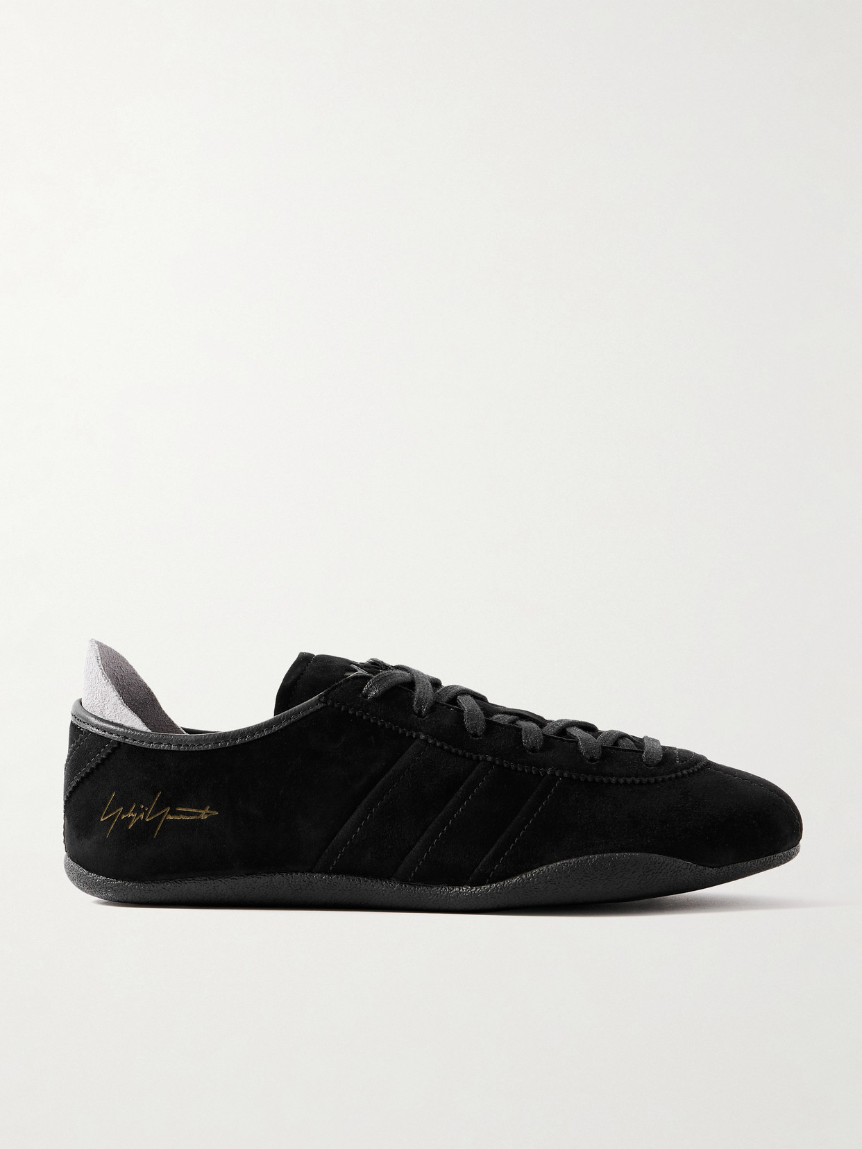 Adidas Originals + Y-3 Suede Sneakers In Black