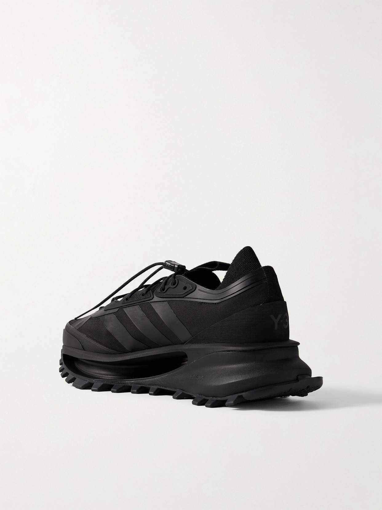 Adidas Originals + Y-3 S-gendo Trail Rubber-trimmed Mesh Sneakers In Black