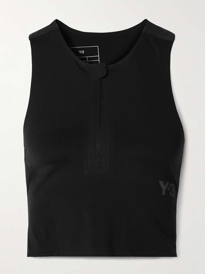 adidas Originals + Y-3 Cutout Printed Recycled Stretch Sports Bra