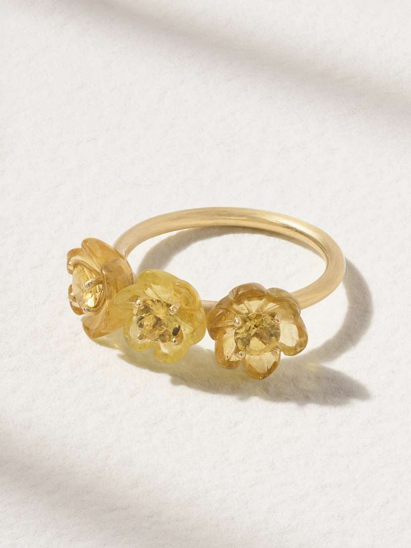 Irene Neuwirth Botanical 18-karat Gold Beryl Ring