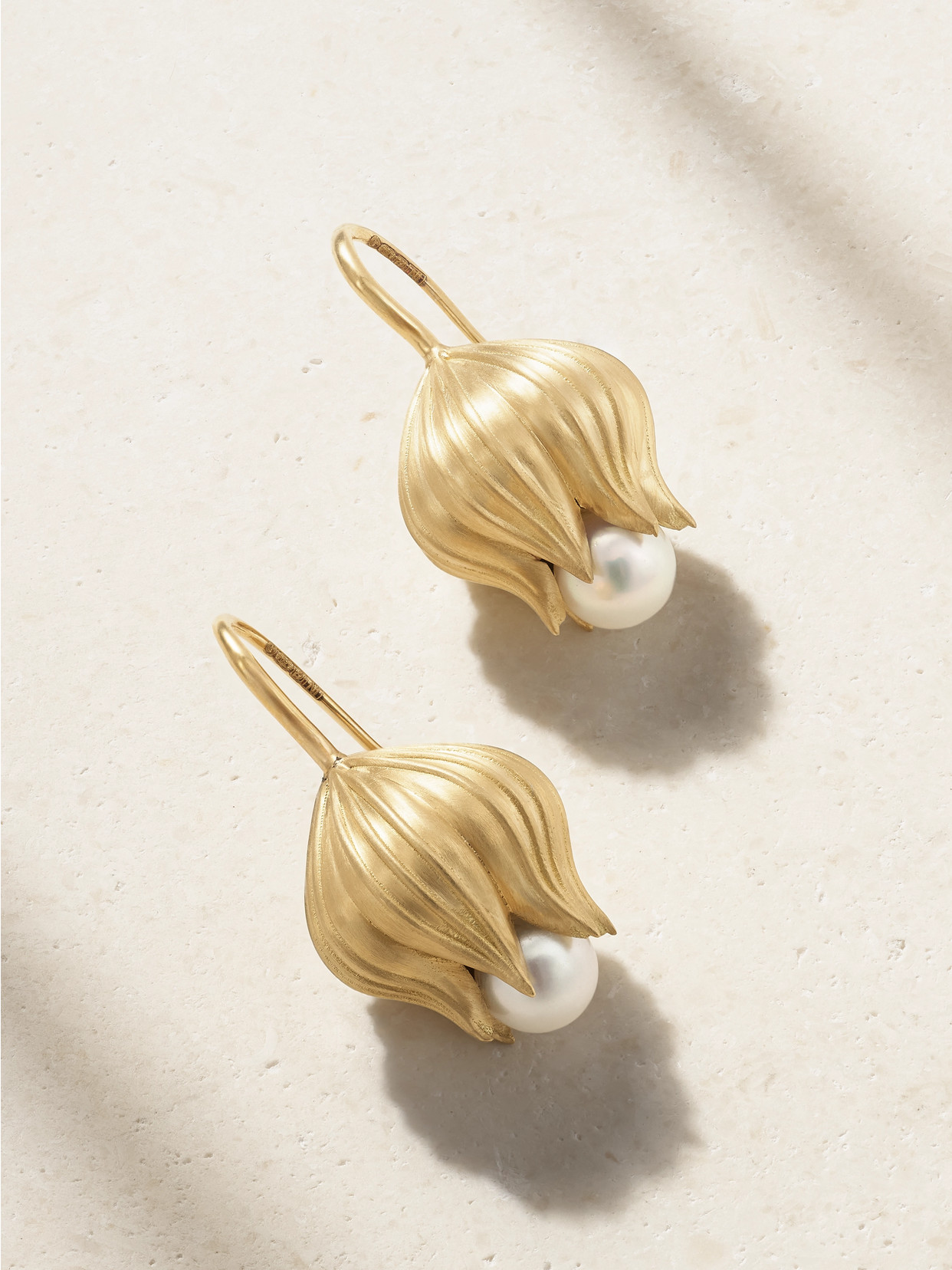 Irene Neuwirth Lily Of The Valley 18-karat Gold Pearl Earrings