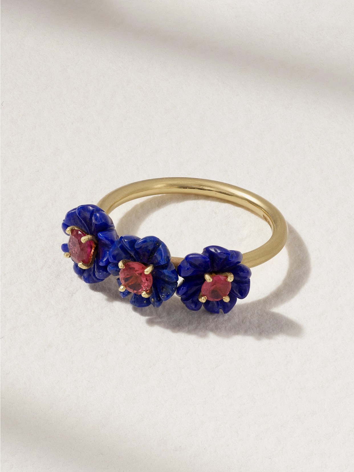 Irene Neuwirth Botanical 18-karat, Lapis Lazuli And Tourmaline Ring In Blue