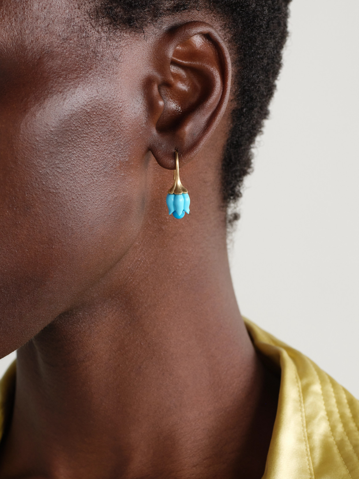 Irene Neuwirth Lily Of The Valley 18-karat Gold Turquoise Earrings In Gold