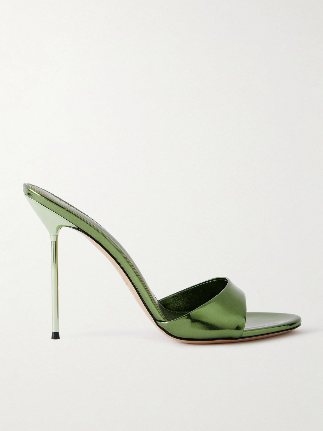Paris Texas Lida Patent-leather Mules In Green