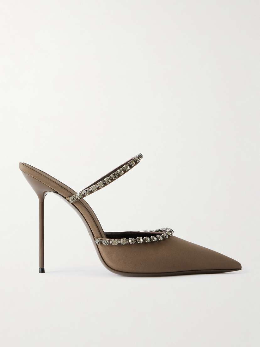 Paris Texas Lidia Crystal-embellished Crepe Pumps