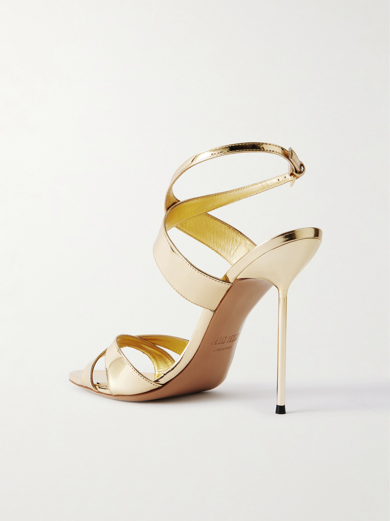 Paris Texas Lidia Leather Sandals In Gold