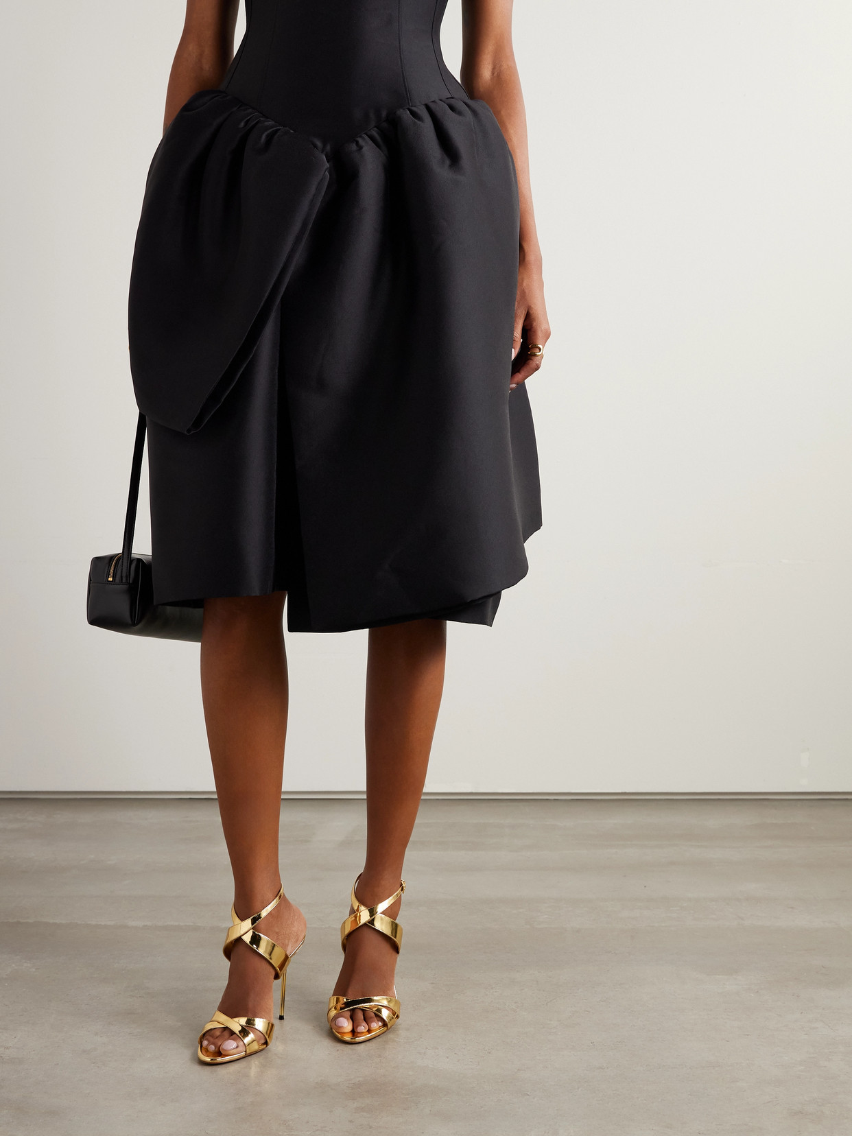 Paris Texas Lidia Leather Sandals In Gold