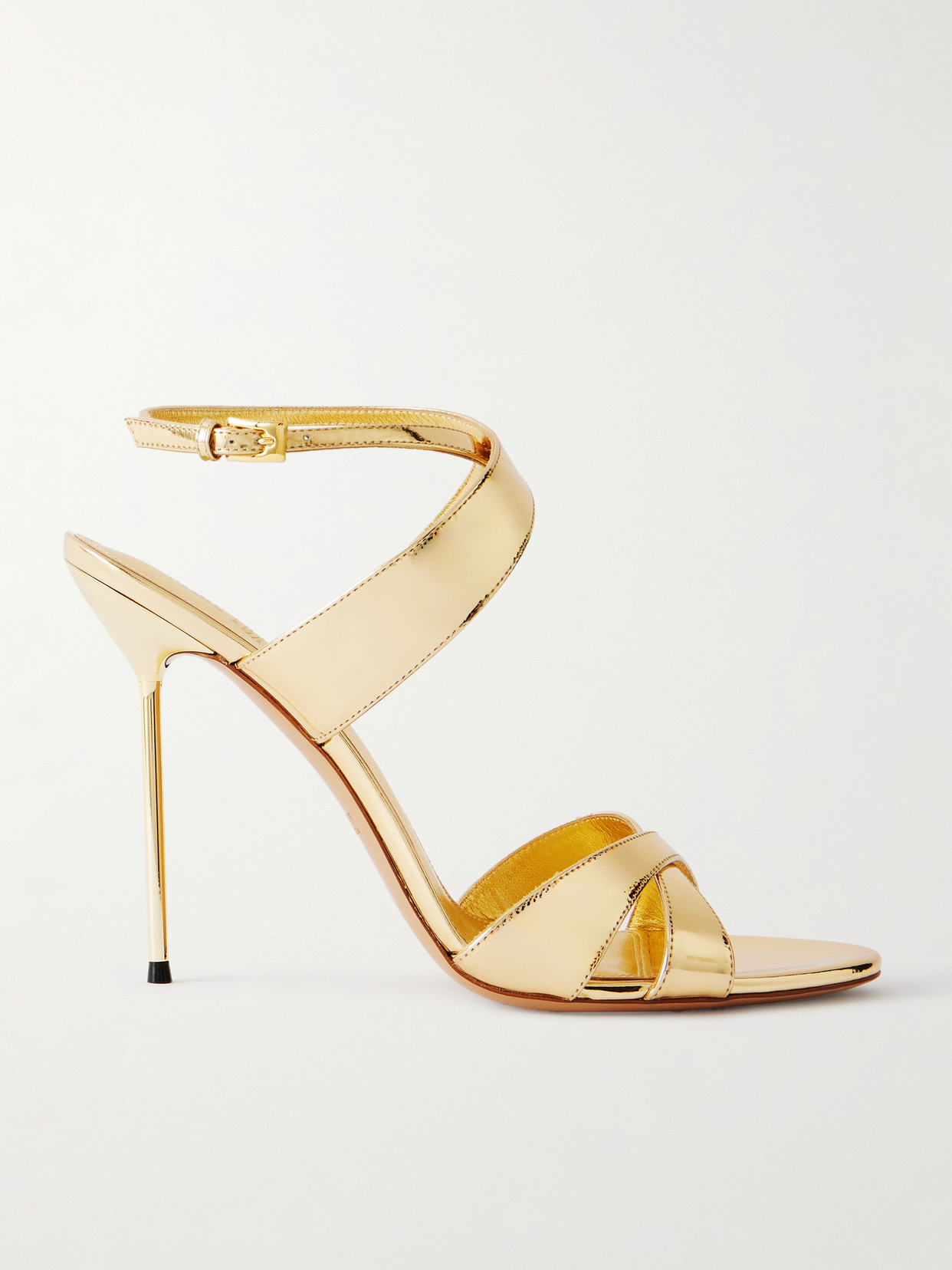 Paris Texas Lidia Leather Sandals In Gold