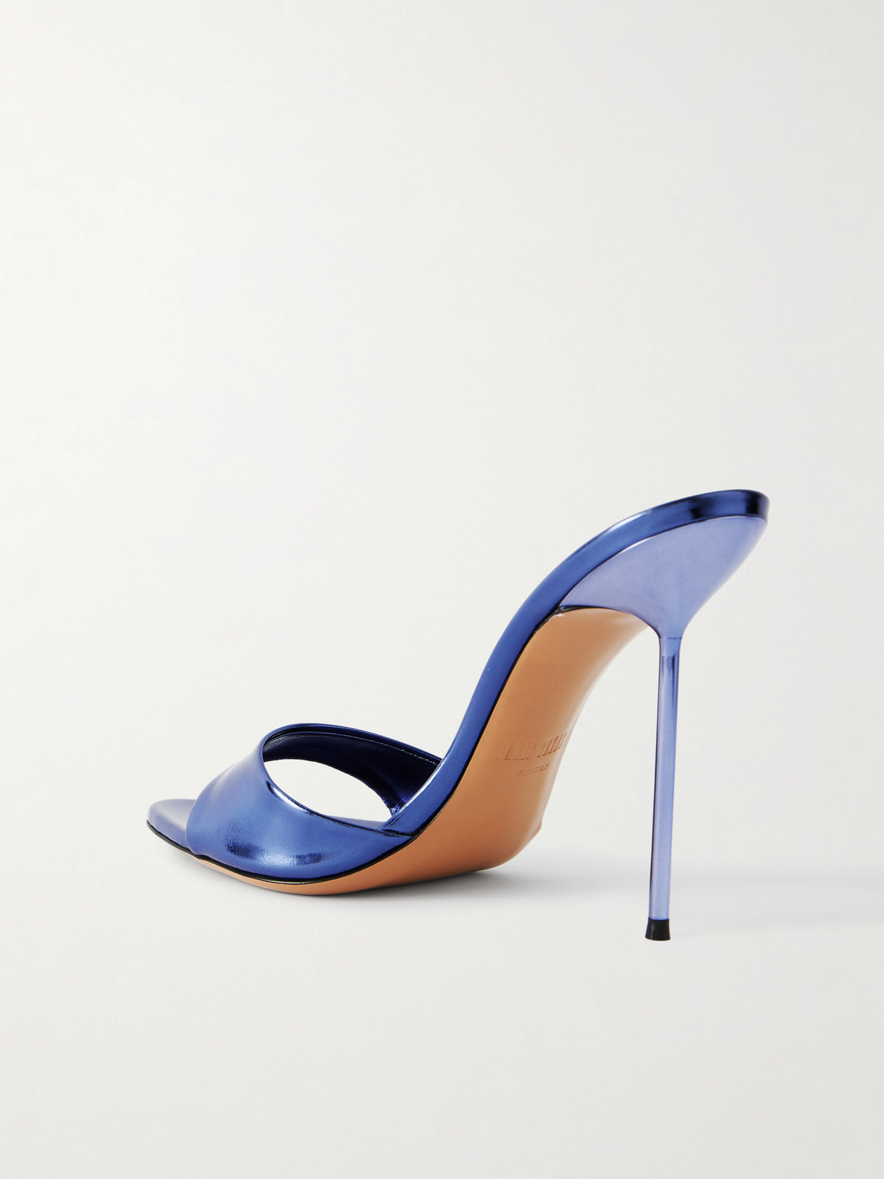 Paris Texas Lida Patent-leather Mules In Blue