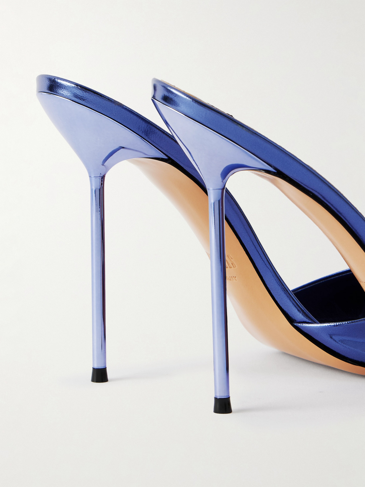 Paris Texas Lida Patent-leather Mules In Blue