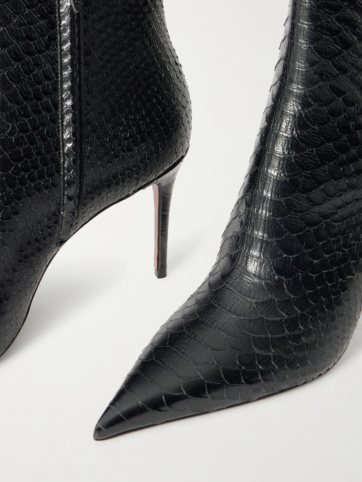 Vera 85 Snake-Effect Ankle Boots
