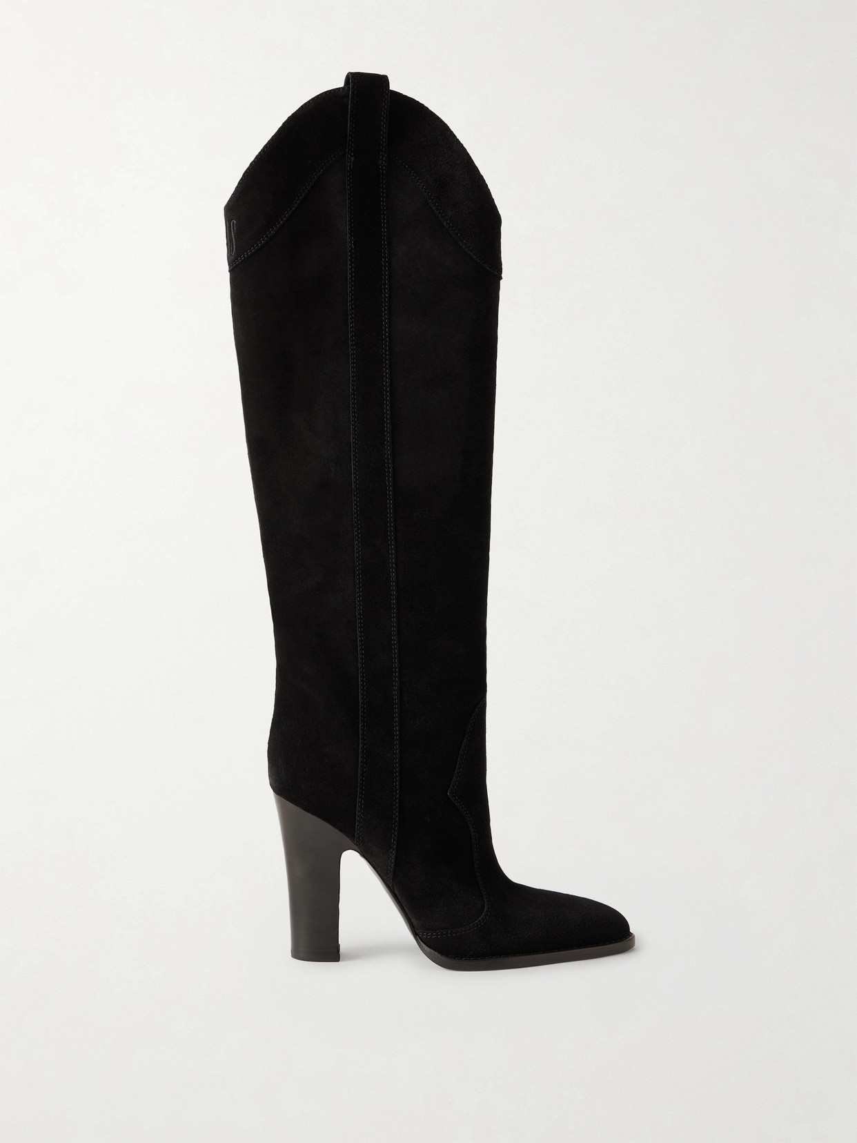 Paris Texas Lavinia Suede Knee Boots In Black