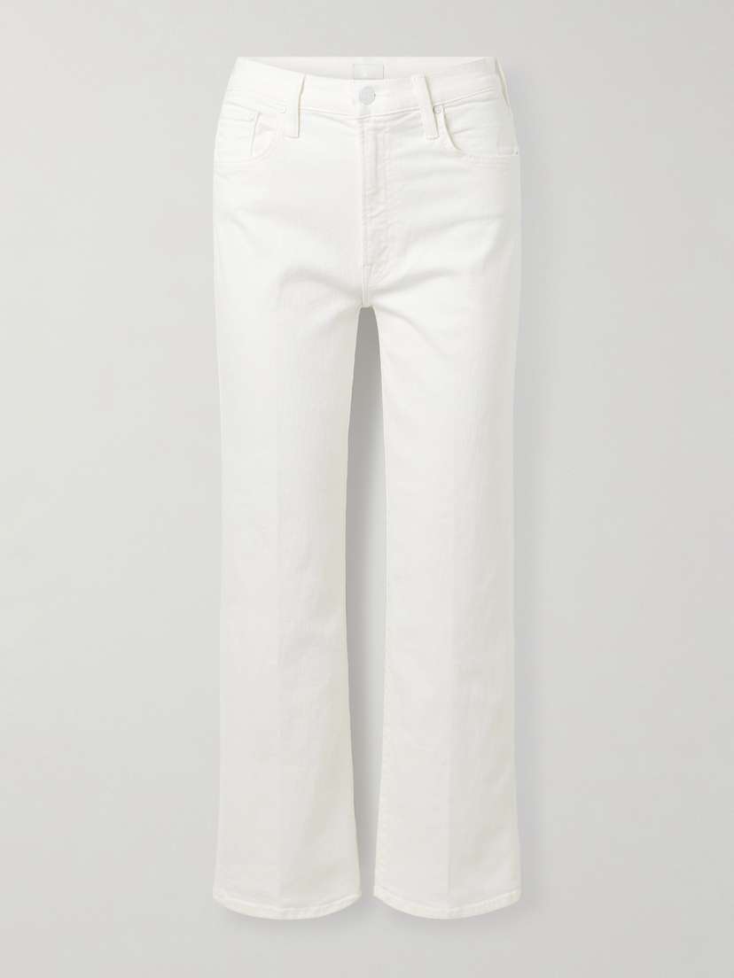 Mother The Rambler Zip Ankle Cropped High-rise Straight-leg Jeans