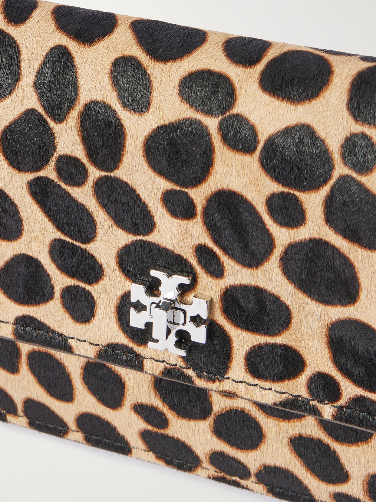 Tory Burch Kira Turnlock Leopard-print Calf Hair Shoulder Bag In Multi