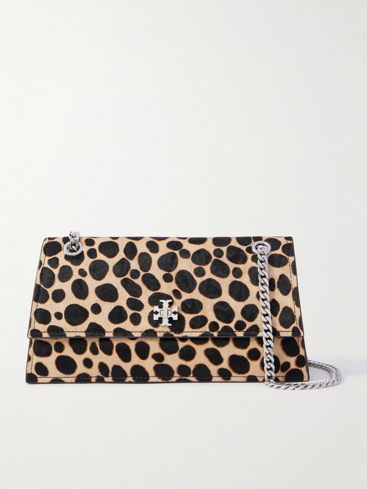 Tory Burch Kira Turnlock Leopard-print Calf Hair Shoulder Bag In Multi