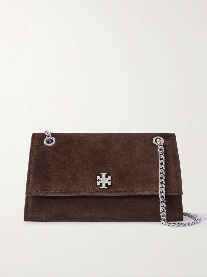 Tory Burch Turnlock Suede Shoulder Bag