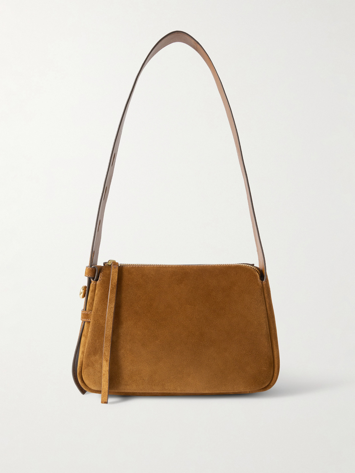 Tory Burch Romy Small Suede Shoulder Bag In Brown