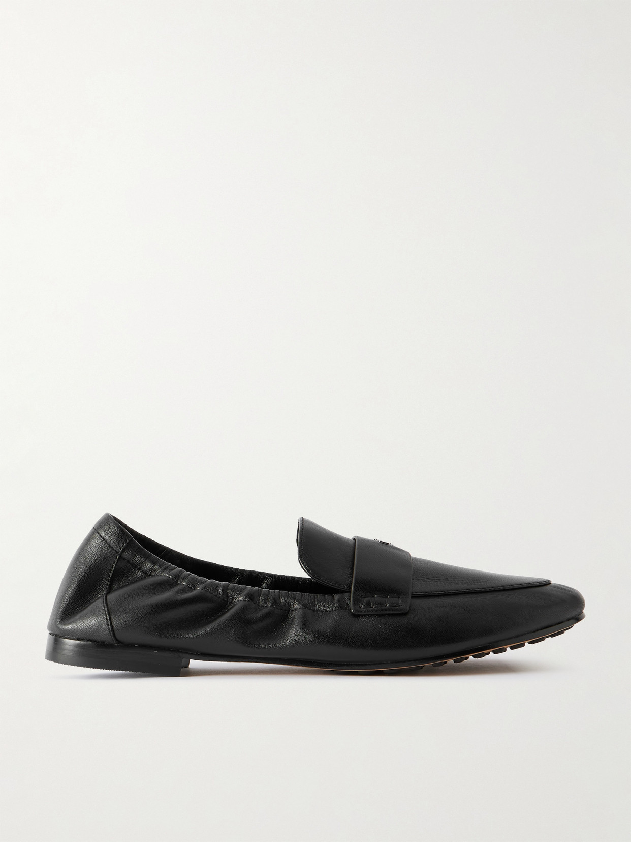 Tory Burch Embellished Leather Loafers In Black