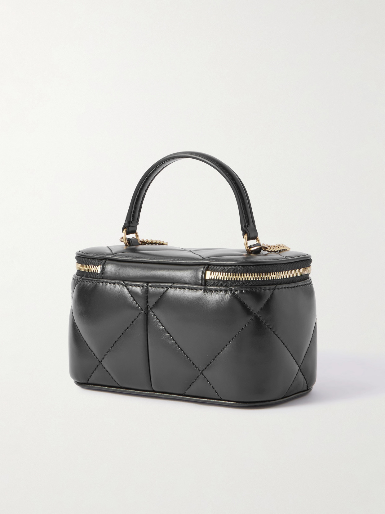 Tory Burch Kira Diamond Quilted Leather Shoulder Bag In Black