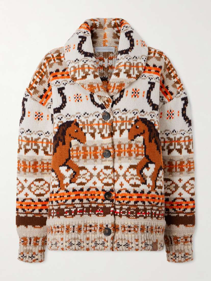Stella McCartney Jacquard-knit Wool Cardigan